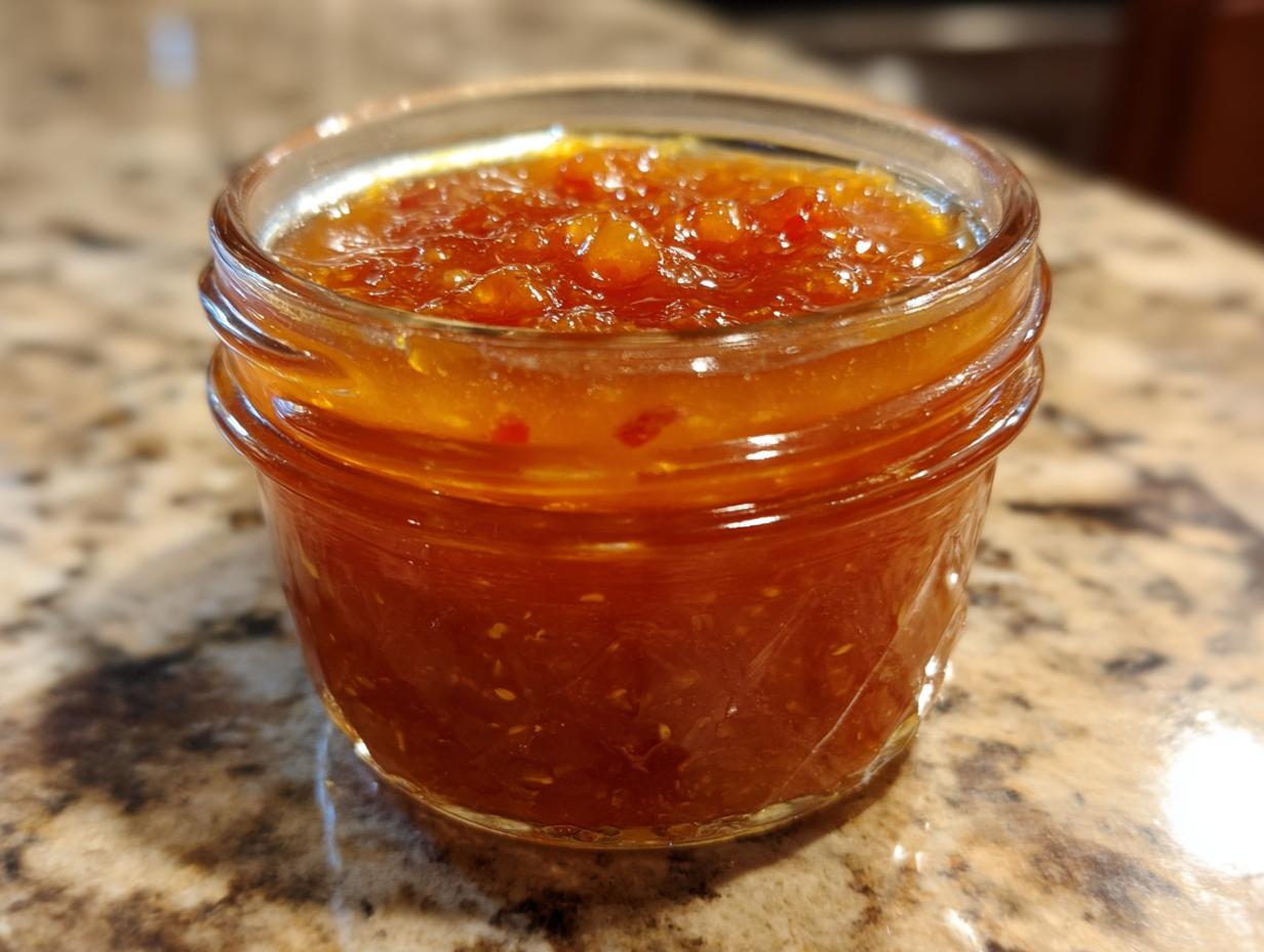 Apricot Red Currant Jam - detail 1