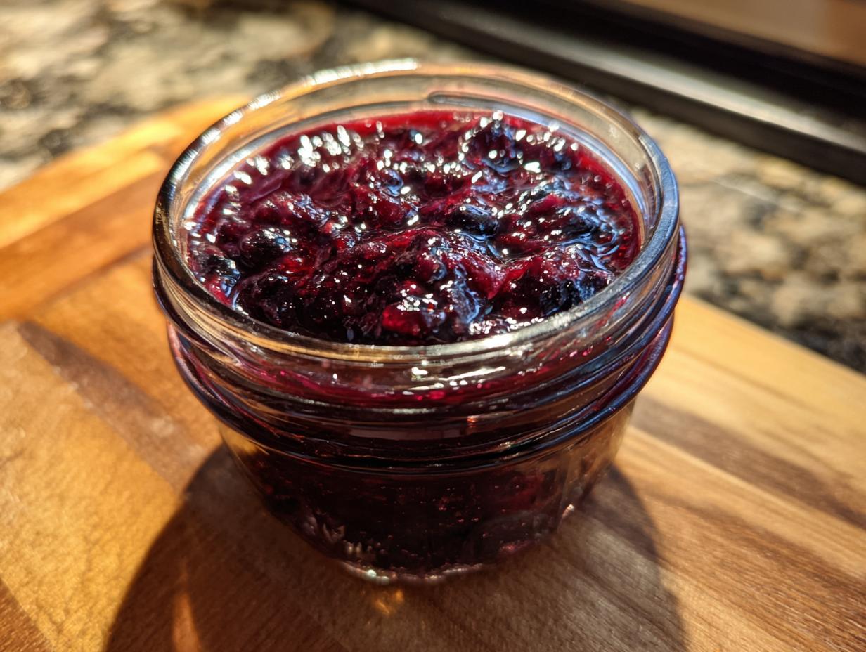 Blueberry Rhubarb Jam - detail 1