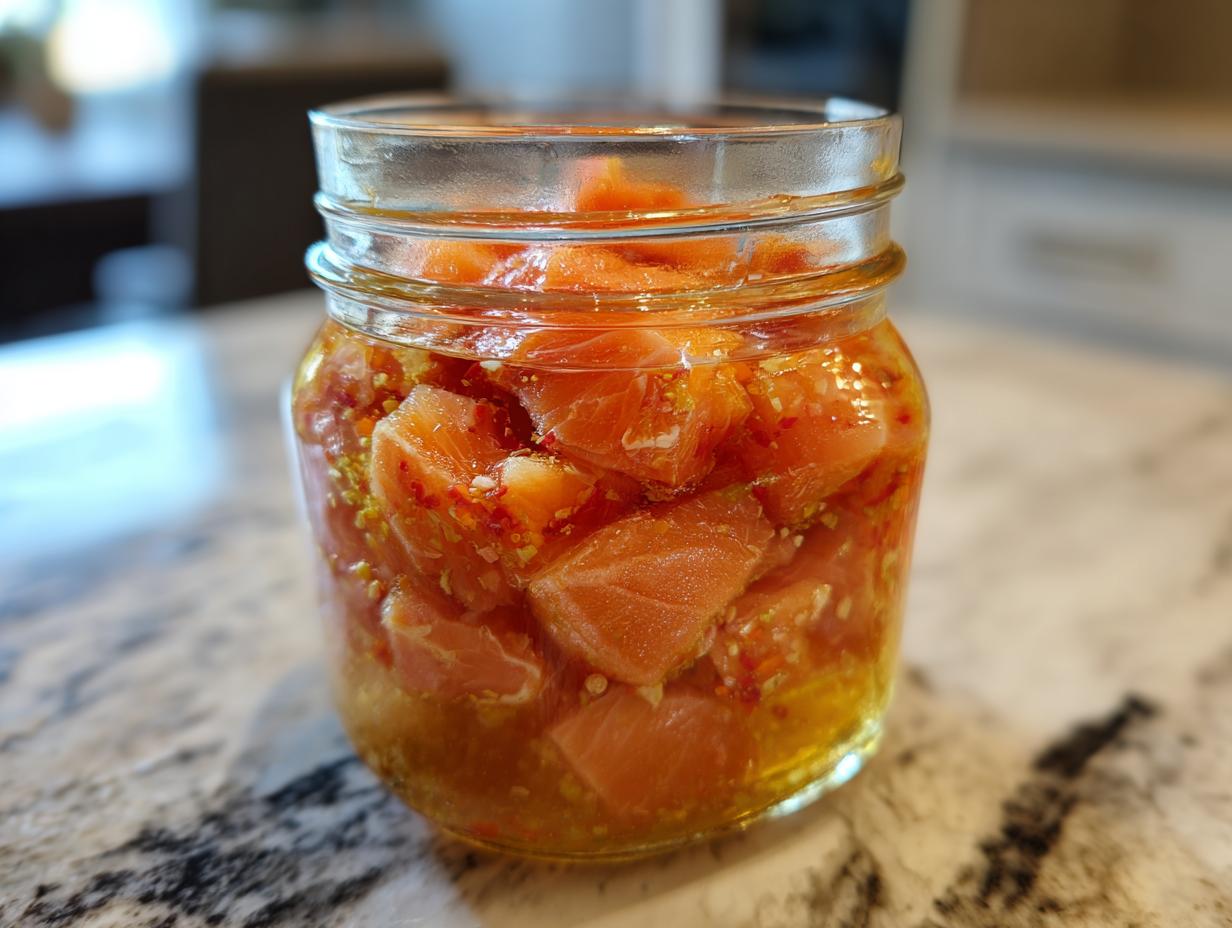 Canning Salmon - detail 1