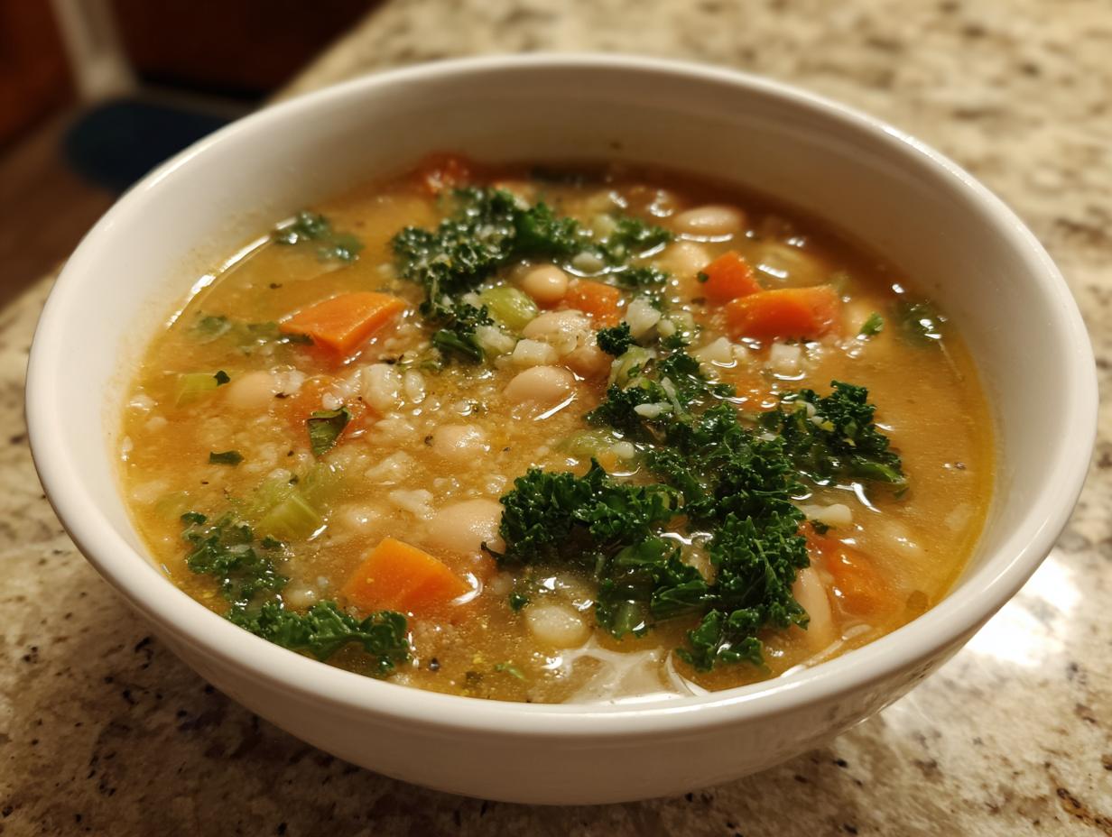 Canning White Bean and Kale Soup