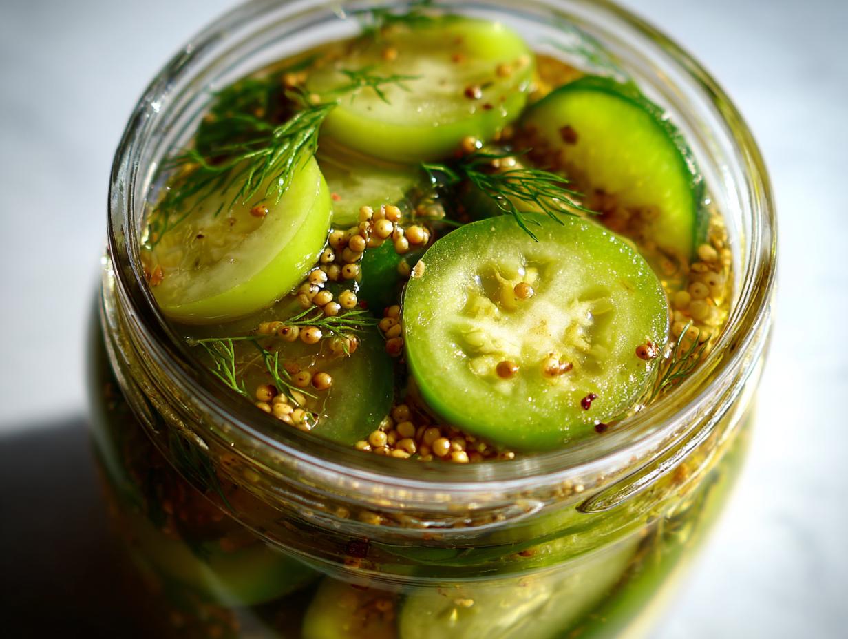 Pickled Green Tomatoes - detail 1