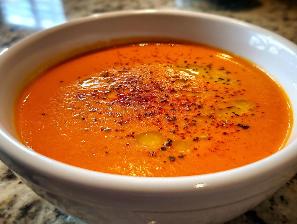 Roasted Red Pepper Soup Recipe – 4-Ingredient Comfort Magic
