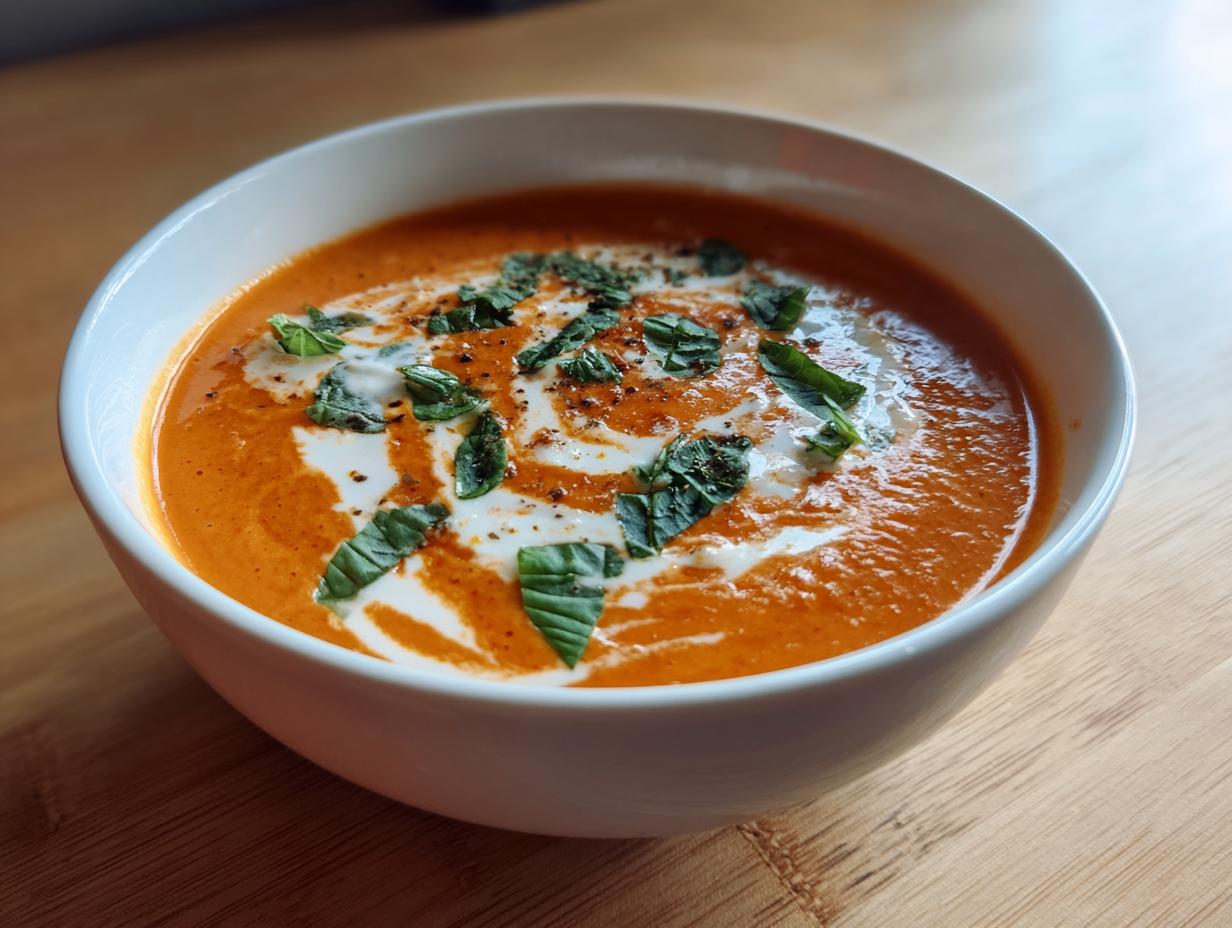 45-Minute Roasted Tomato Basil Soup – Heavenly Comfort