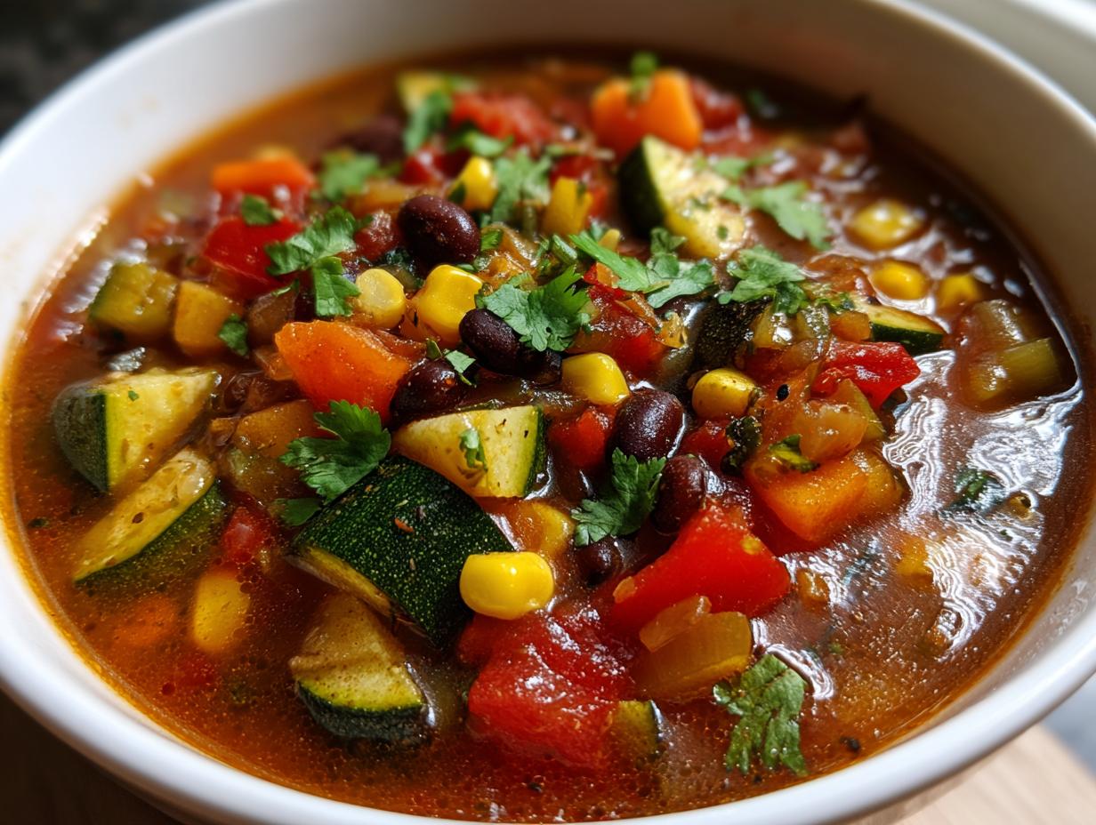 Hearty Southwestern Vegetable Soup Ready in 35 Minutes