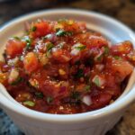 Tomato Salsa With Tomato Paste Thickened Salsa
