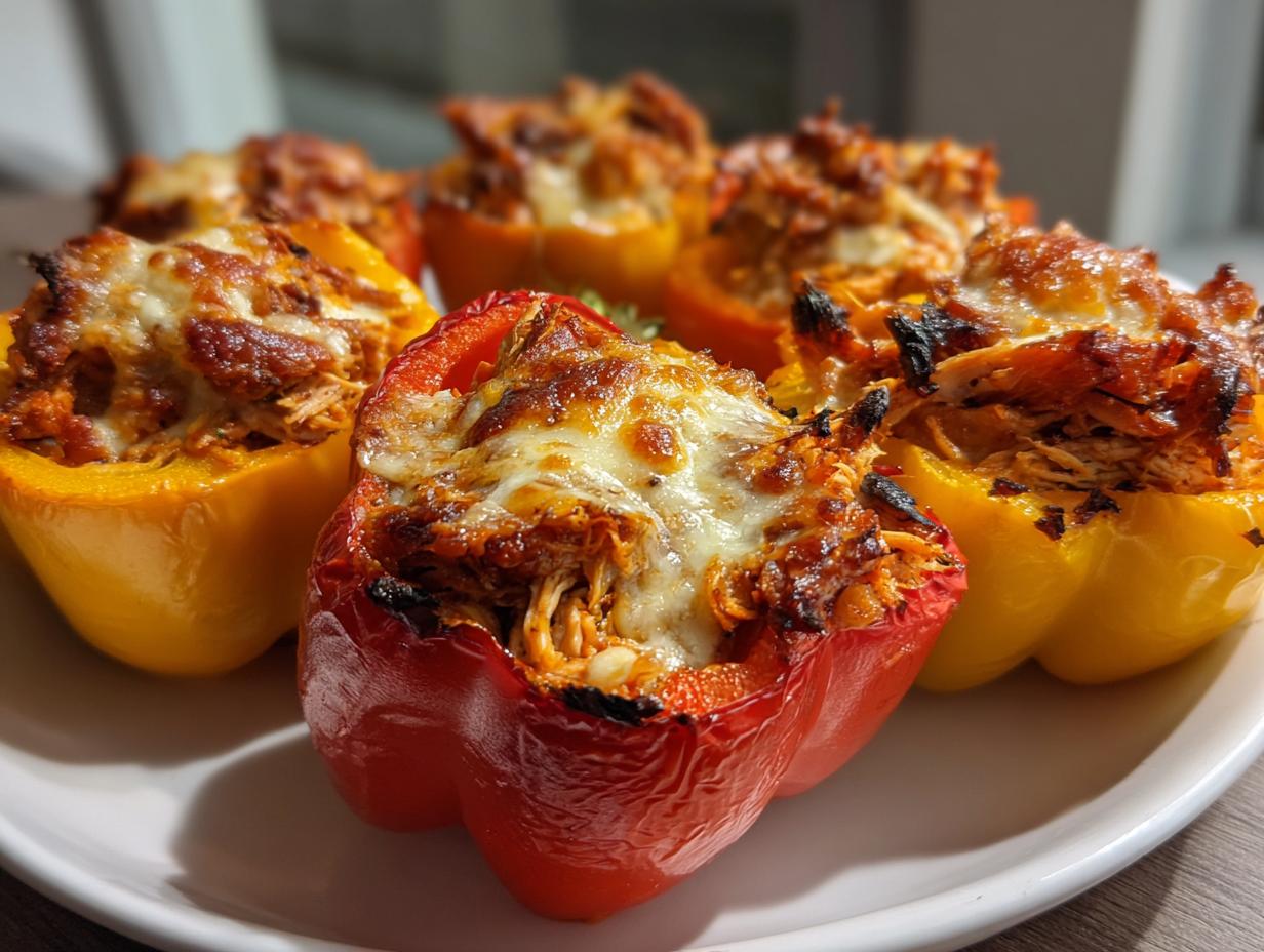 20-Minute Air Fryer BBQ Chicken Stuffed Mini Peppers – Irresistible!