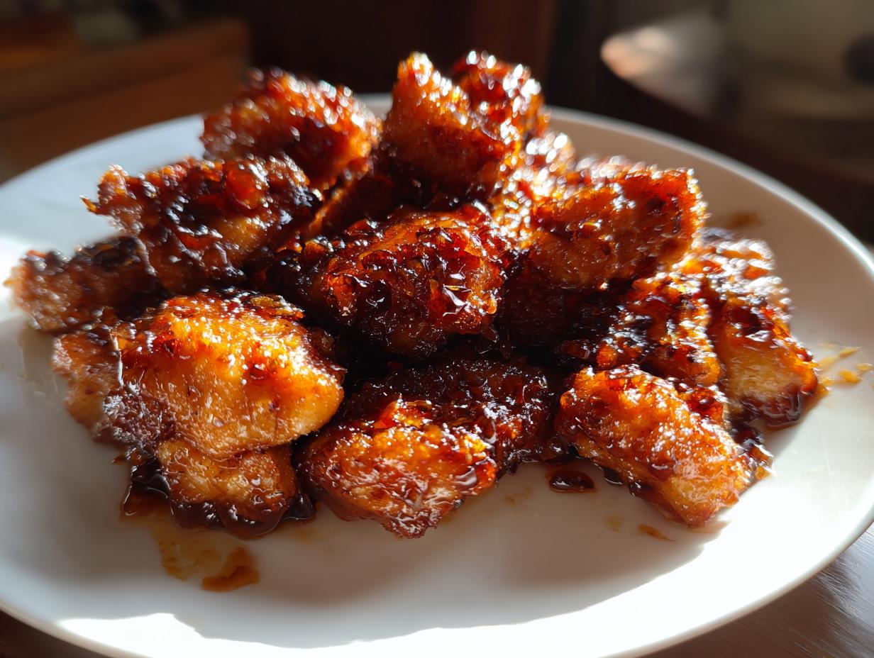 25-Minute Air Fryer Brown Sugar Glazed Chicken Bites – Irresistible!