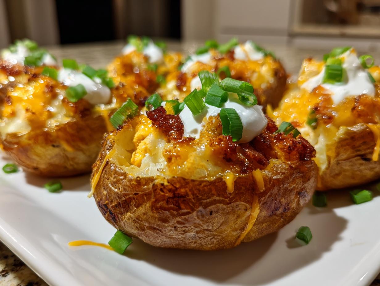 Spicy Air Fryer Buffalo Chicken Stuffed Potato Skins in 4 Easy Steps
