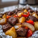 Air Fryer Cajun Steak and Potato Foil Packets