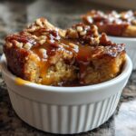 Air Fryer Caramel Pecan Bread Pudding Cups