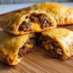 Air Fryer Cheeseburger Stuffed Crescent Pockets with Halal Ground Beef
