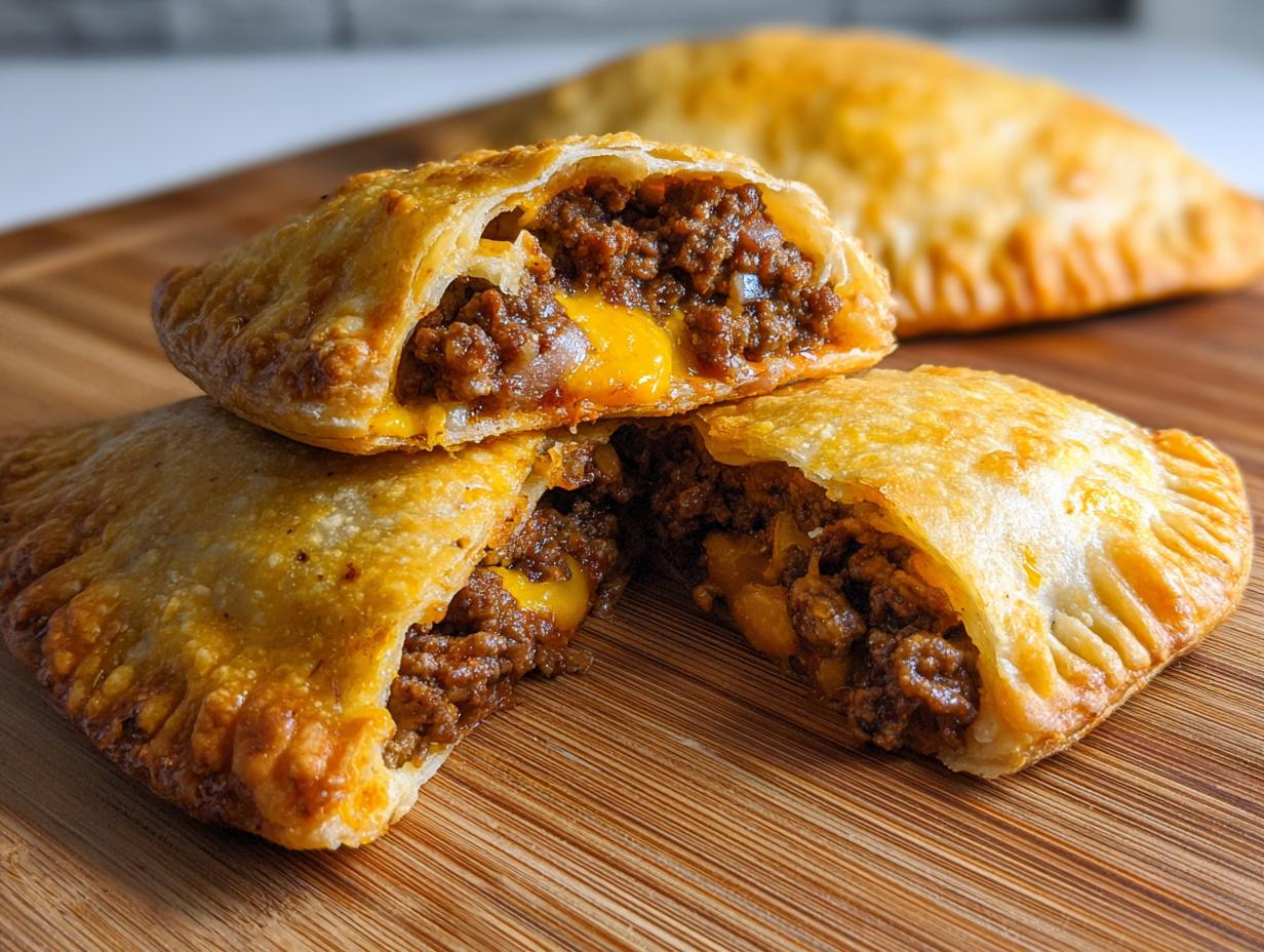 Juicy Air Fryer Cheeseburger Stuffed Crescent Pockets in 30 Minutes