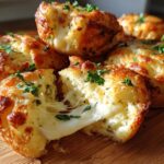 Air Fryer Cheesy Garlic Mashed Potato Puffs