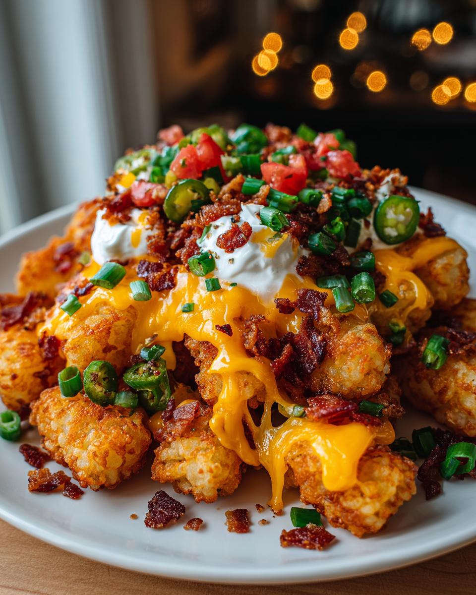 Air Fryer Cheesy Loaded Tater Tot Nachos - detail 1