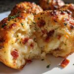 Air Fryer Cheesy Pepperoni Stuffed Garlic Knots