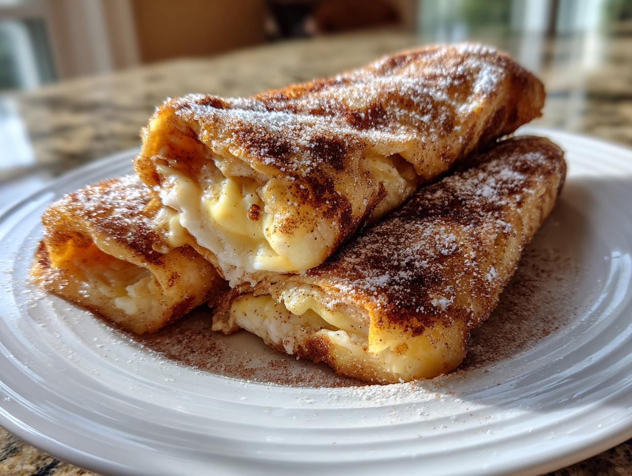 15-Minute Air Fryer Cinnamon Sugar Cheesecake Stuffed Tortilla Rolls