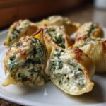 Air Fryer Creamy Spinach Alfredo Stuffed Shell Bites