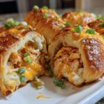 Air Fryer Crispy BBQ Chicken Stuffed Rolls