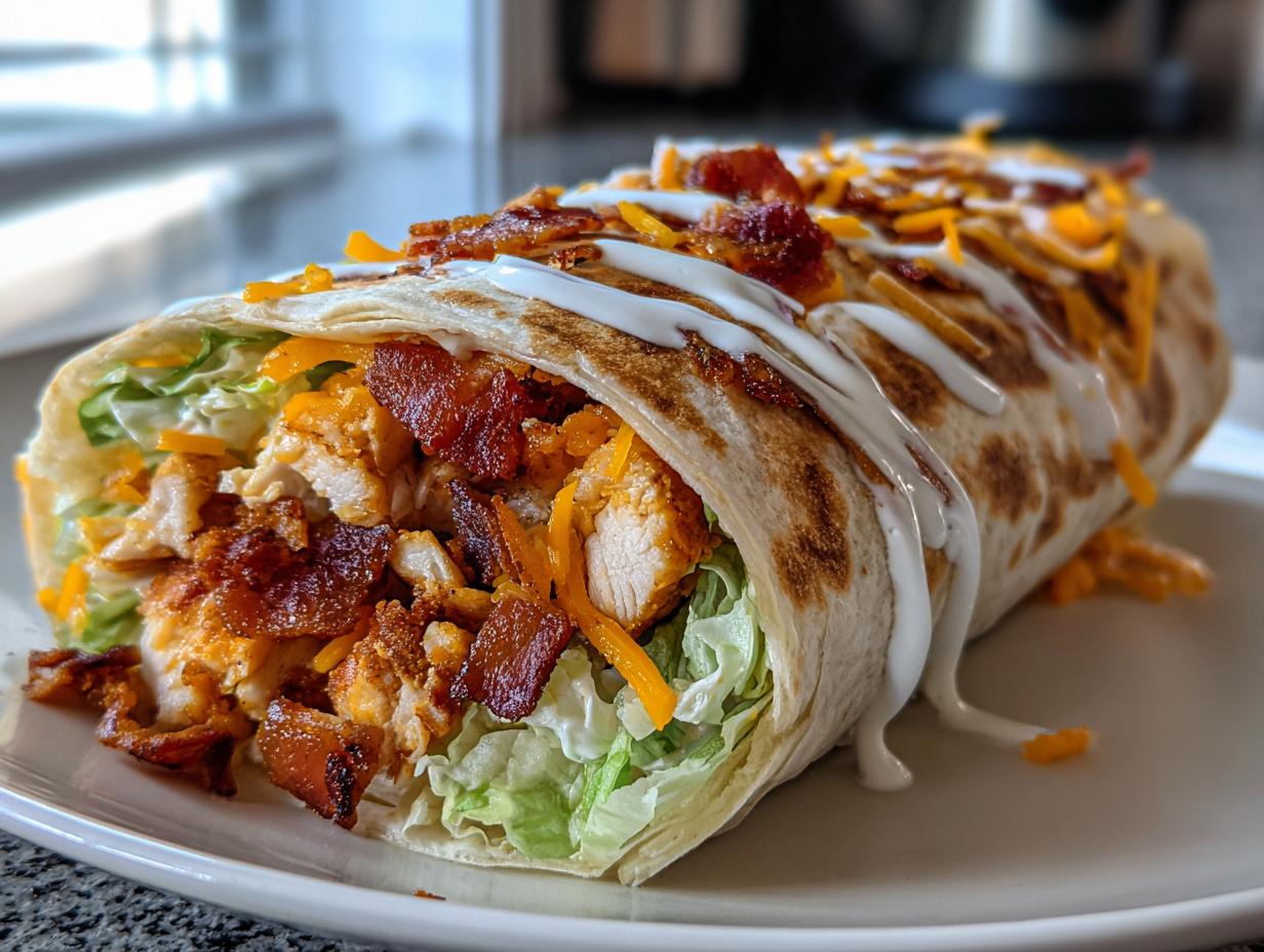 Amazing 20-Minute Air Fryer Crispy Chicken Bacon Ranch Wraps