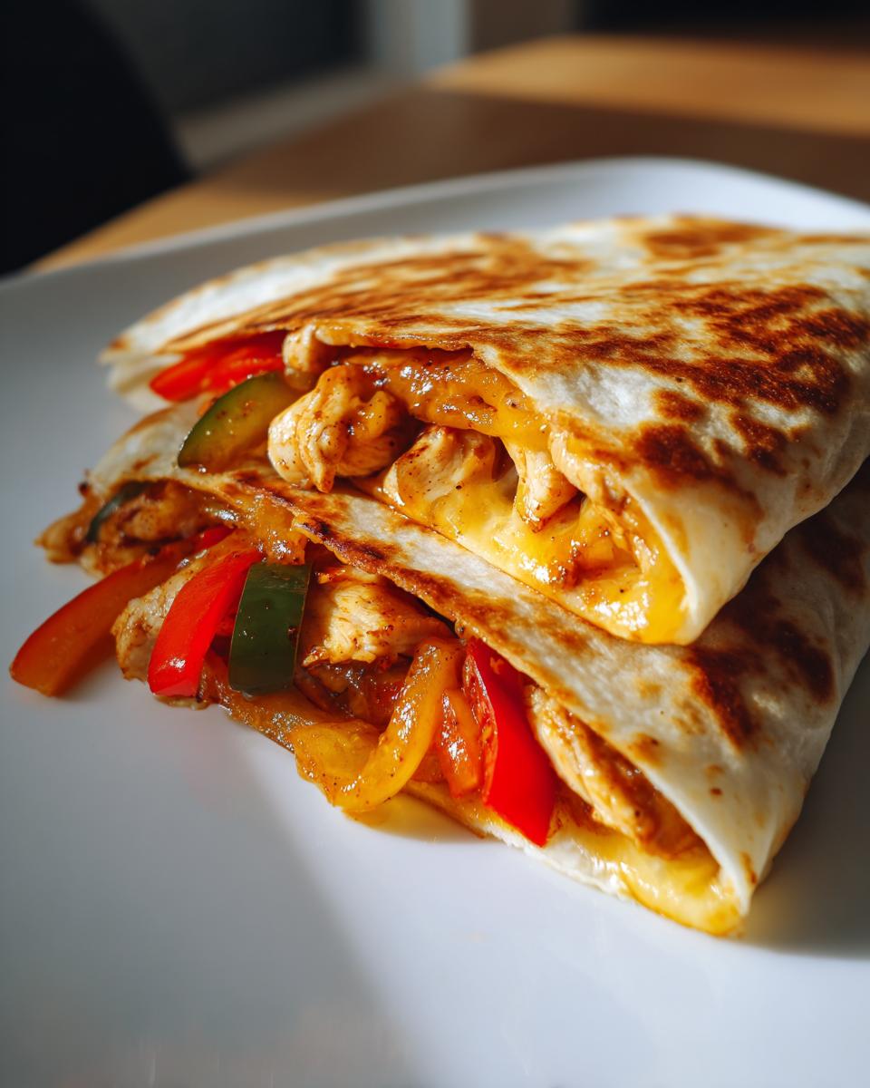 Air Fryer Crispy Chicken Fajita Quesadillas - detail 1