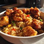 Air Fryer Crispy Chicken Fried Rice in One Basket