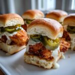 Air Fryer Crispy Chicken Jalapeño Sliders with Ranch