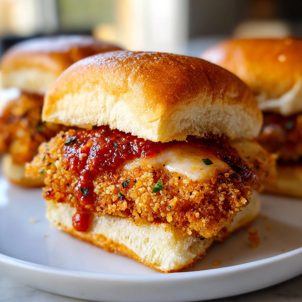 Air Fryer Crispy Chicken Parmesan Sliders for Super Bowl Parties - detail 1