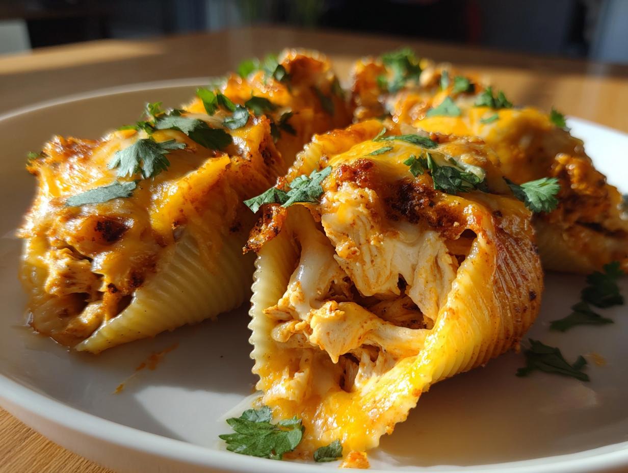 25-Minute Air Fryer Crispy Chicken Taco Stuffed Shells You’ll Crave