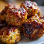 Air Fryer Crispy Garlic Parmesan Turkey Meatballs