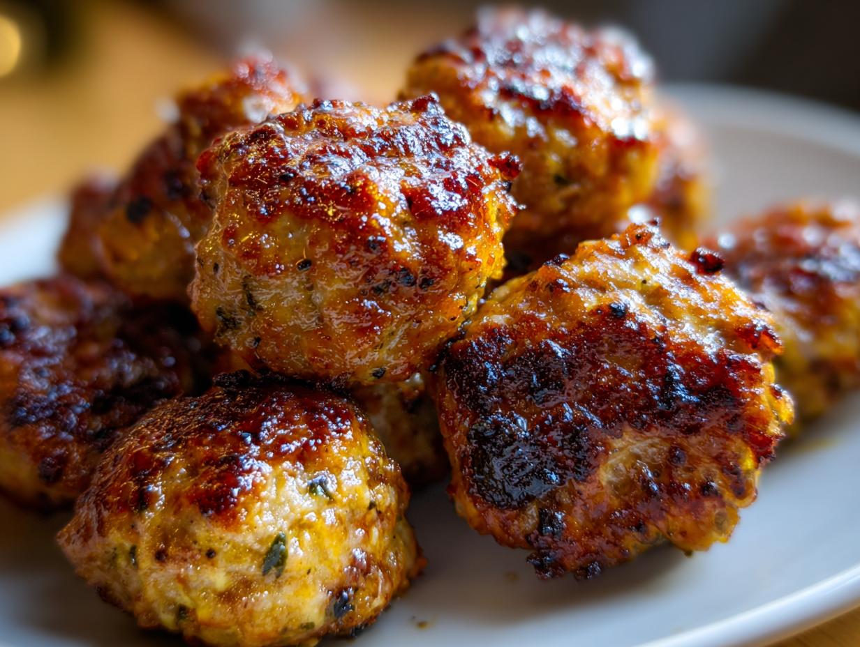 Unforgettable Air Fryer Crispy Garlic Parmesan Turkey Meatballs in 30 Minutes