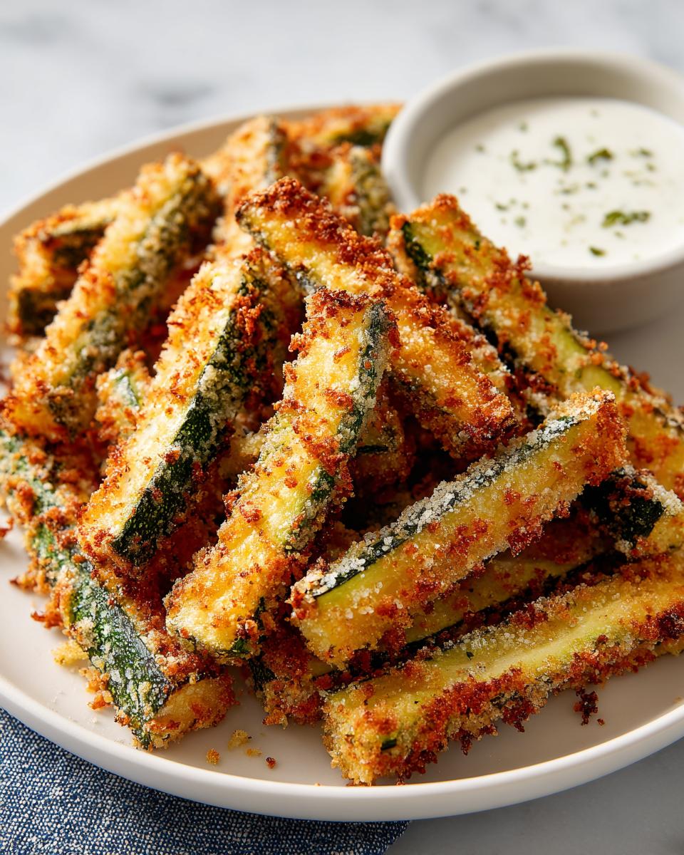Air Fryer Crispy Garlic Parmesan Zucchini Fries - detail 1