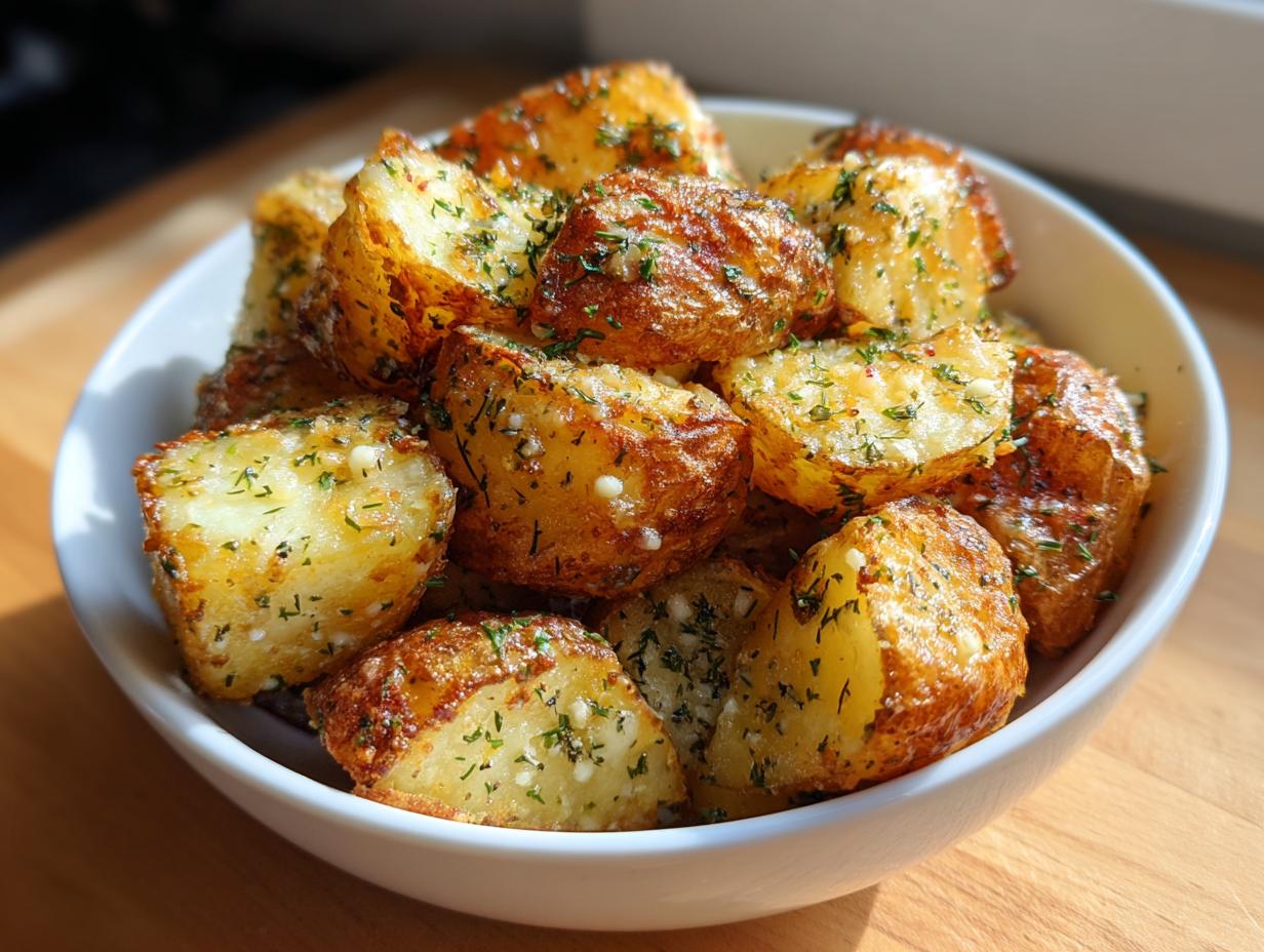 20-Minute Air Fryer Crispy Garlic Ranch Potato Cubes – Irresistible!
