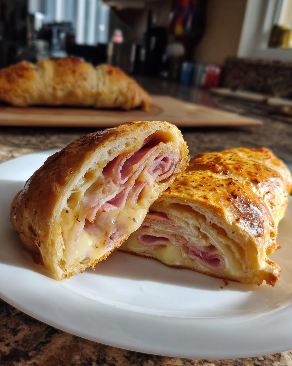 Air Fryer Crispy Ham and Swiss Stromboli Rolls (swap in halal turkey ham) - detail 1