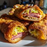 Air Fryer Crispy Italian Sub Egg Rolls with Halal Deli Meats