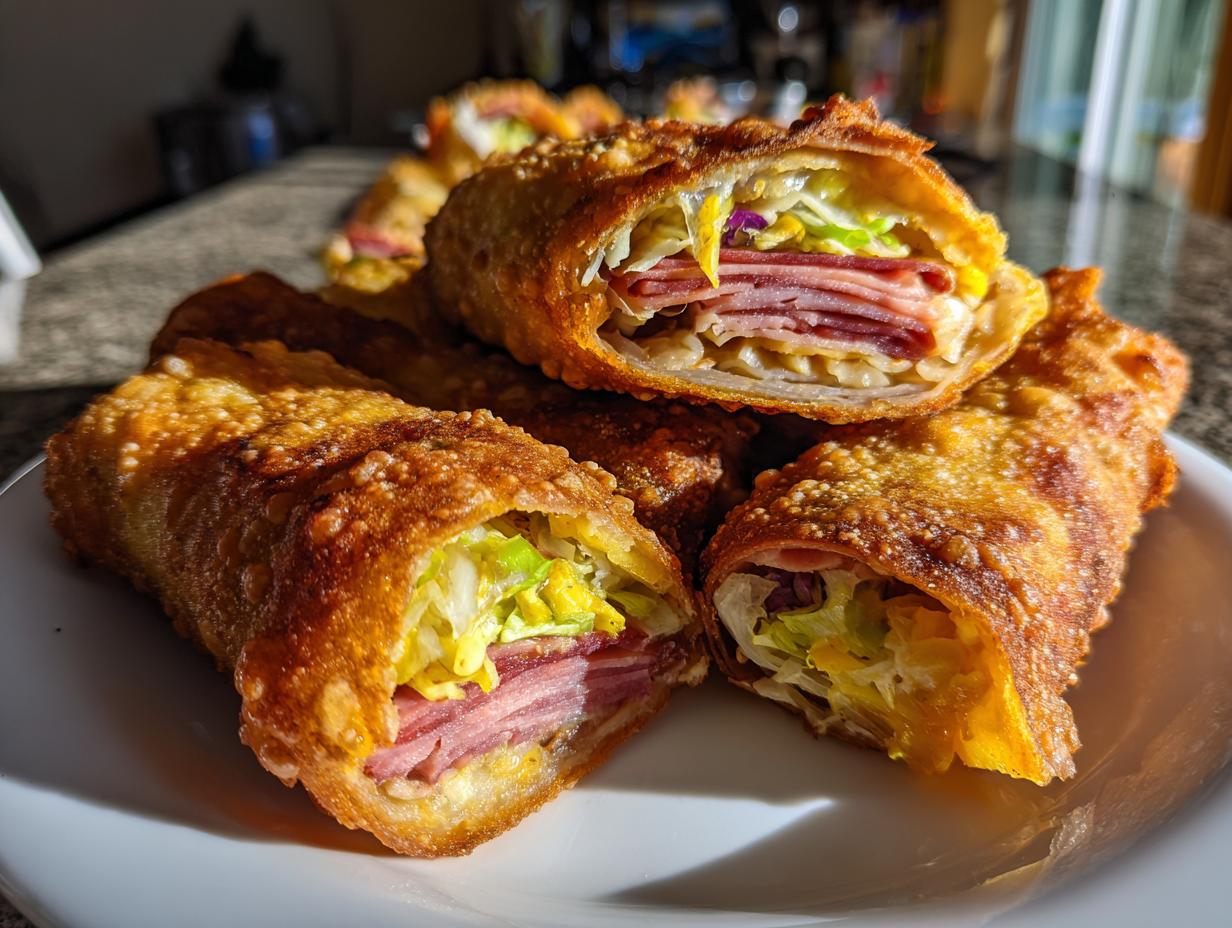 20-Minute Air Fryer Crispy Italian Sub Egg Rolls That Wow