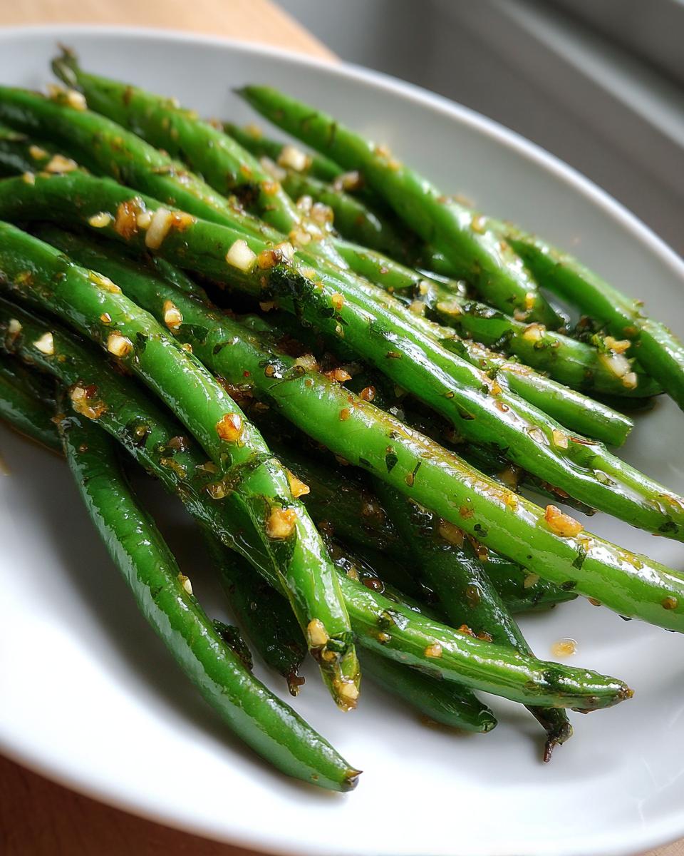 Air Fryer Crispy Lemon Garlic Green Beans - detail 1