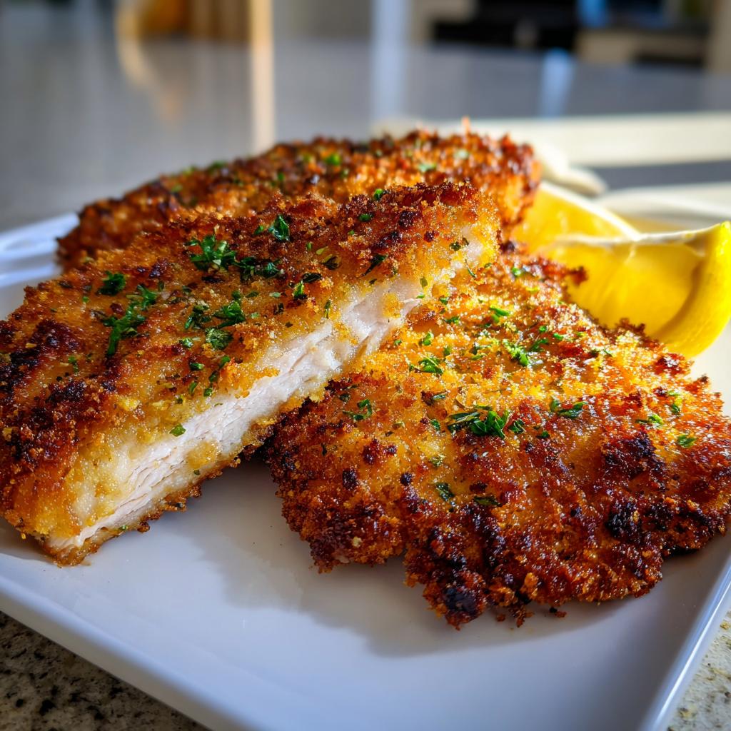 Juicy 30-Minute Air Fryer Crispy Lemon Herb Chicken Breast Cutlets
