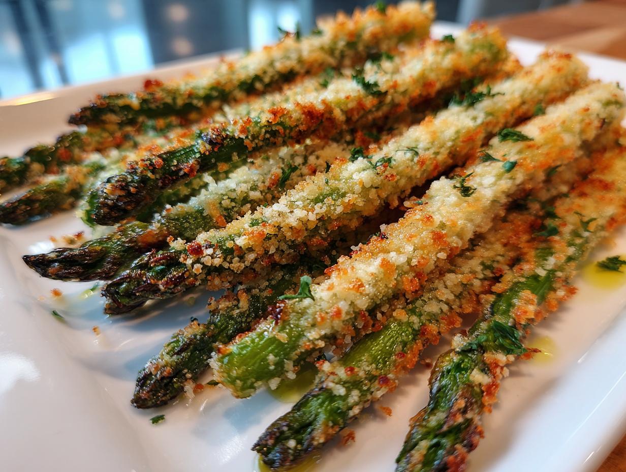 20-Minute Air Fryer Crispy Parmesan Crusted Asparagus Fries