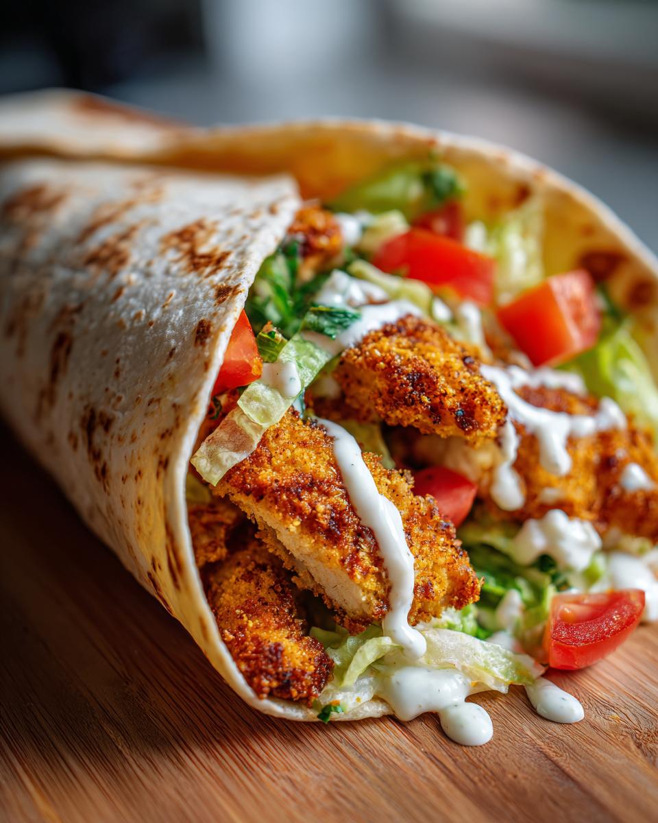 Air Fryer Crispy Parmesan Crusted Chicken Wraps - detail 1