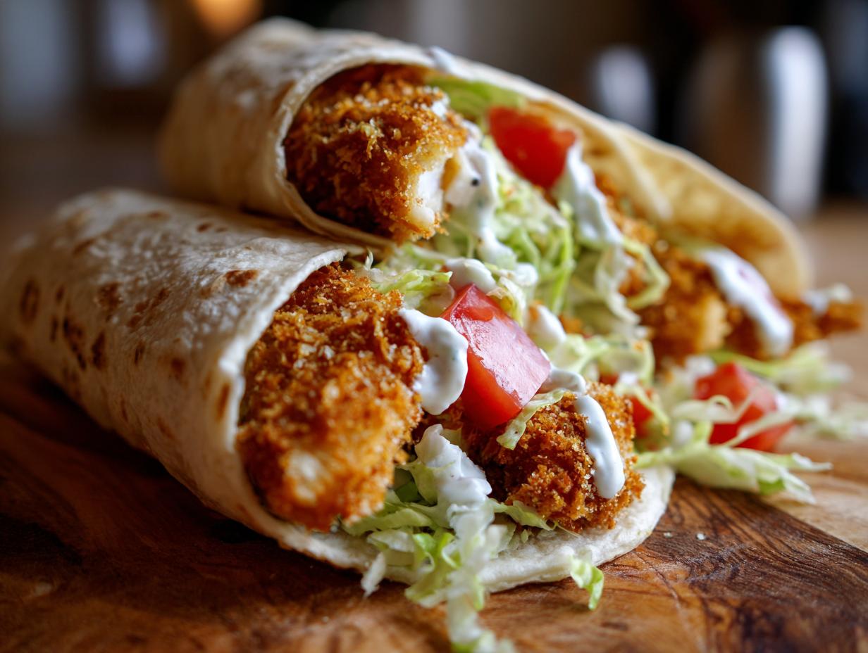 25-Minute Air Fryer Crispy Parmesan Crusted Chicken Wraps Bliss