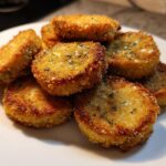 Air Fryer Crispy Parmesan Crusted Eggplant Rounds