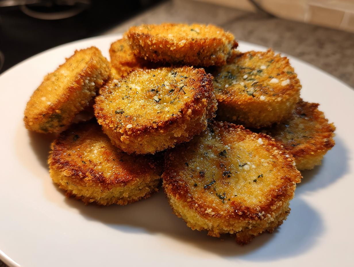 Irresistible Air Fryer Crispy Parmesan Crusted Eggplant Rounds