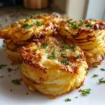 Air Fryer Crispy Parmesan Potato Stacks