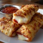 Air Fryer Crispy Pepperoni Pizza Egg Rolls