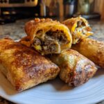 Air Fryer Crispy Philly Cheesesteak Egg Rolls