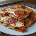 Air Fryer Crispy Pizza Quesadilla Triangles