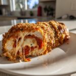 Air Fryer Crispy Pizza Stuffed Chicken Roll-Ups