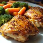Air Fryer Crispy Ranch Chicken Thigh and Veggie Bake