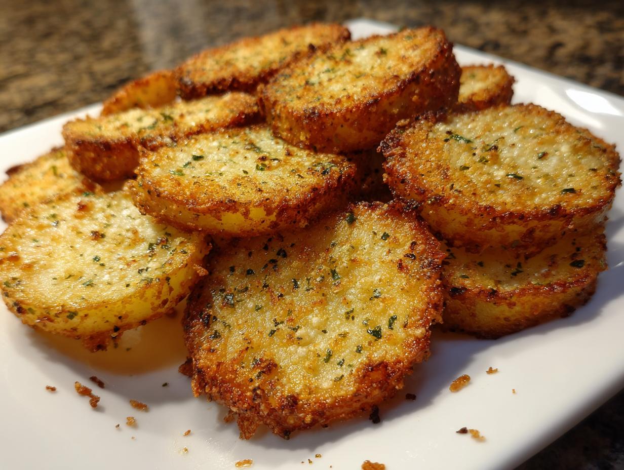 33-Minute Air Fryer Crispy Ranch Parmesan Potato Slices – Irresistible!