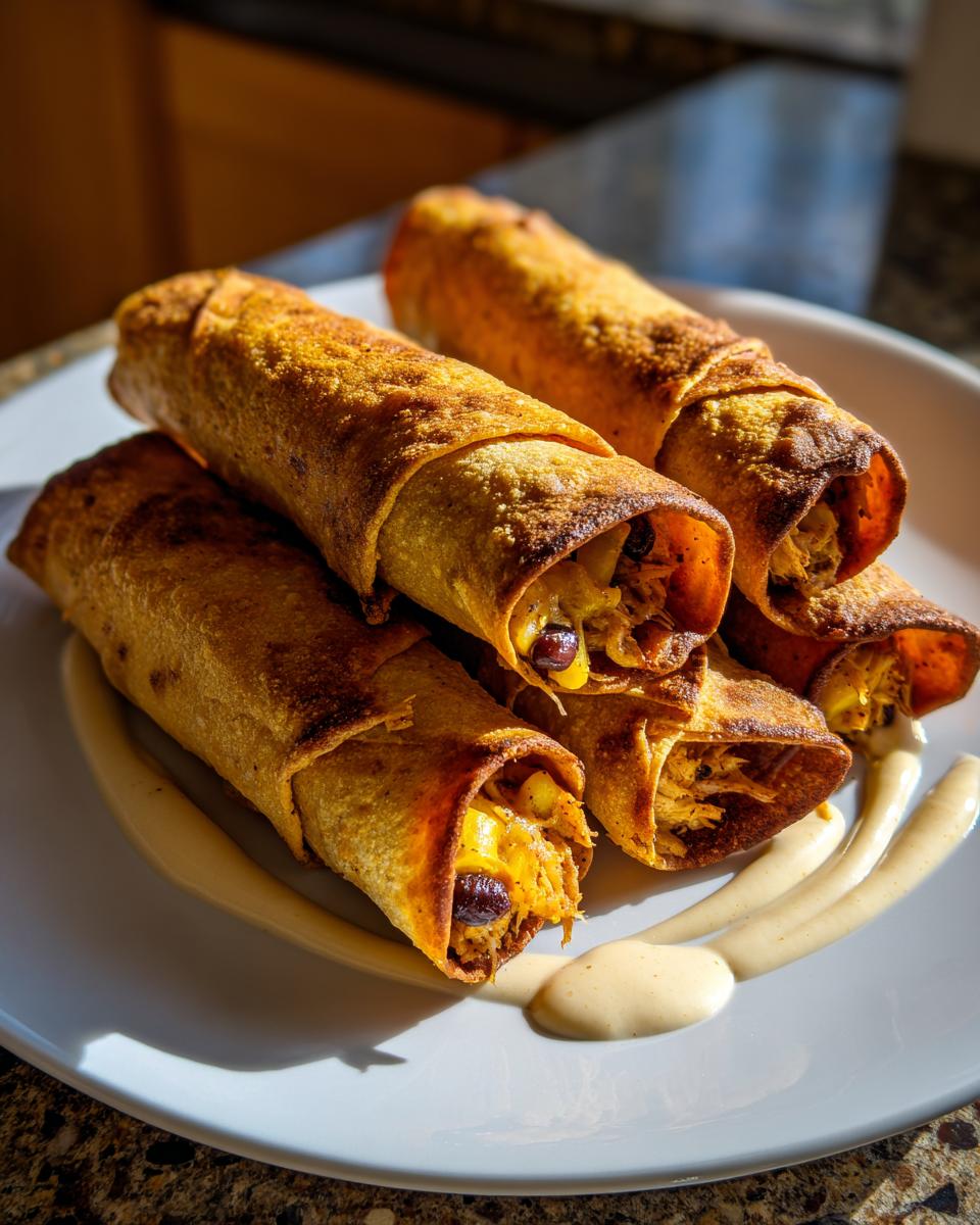 Air Fryer Crispy Southwest Chicken Taquitos - detail 1
